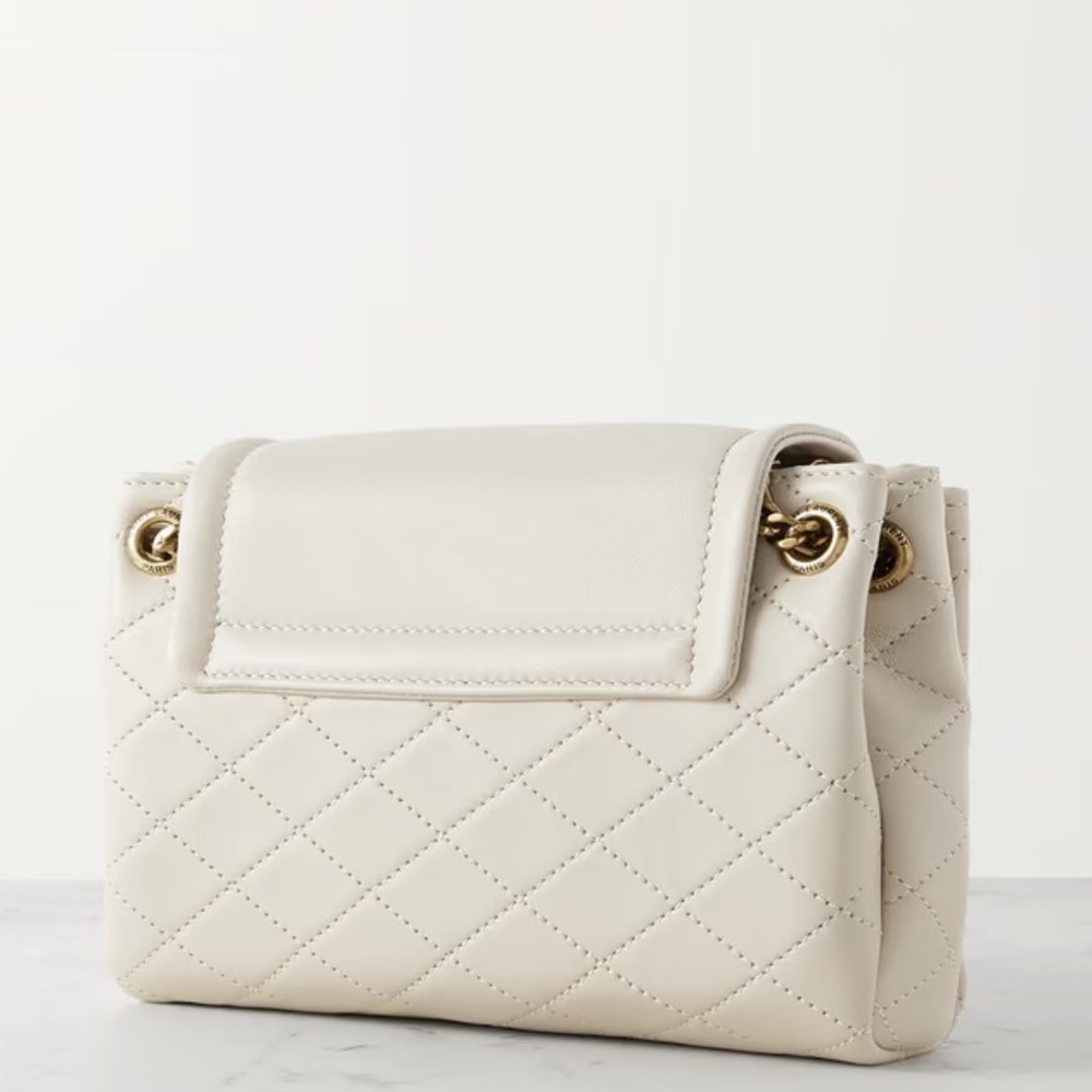 Like NEW! YSL SAINT LAURENT Nolita Mini Blanc Vintage Lambskin Shoulder Bag GABY - Picture 3 of 16